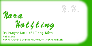 nora wolfling business card