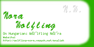 nora wolfling business card